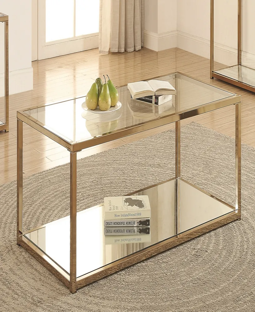 Cruz Coffee Table with Mirror Shelf