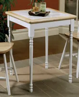 Augustin Square Tile Top Casual Dining Table