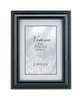 Lawrence Frames Black Wood Picture Frame - Silver Bead Design - 4" x 6"