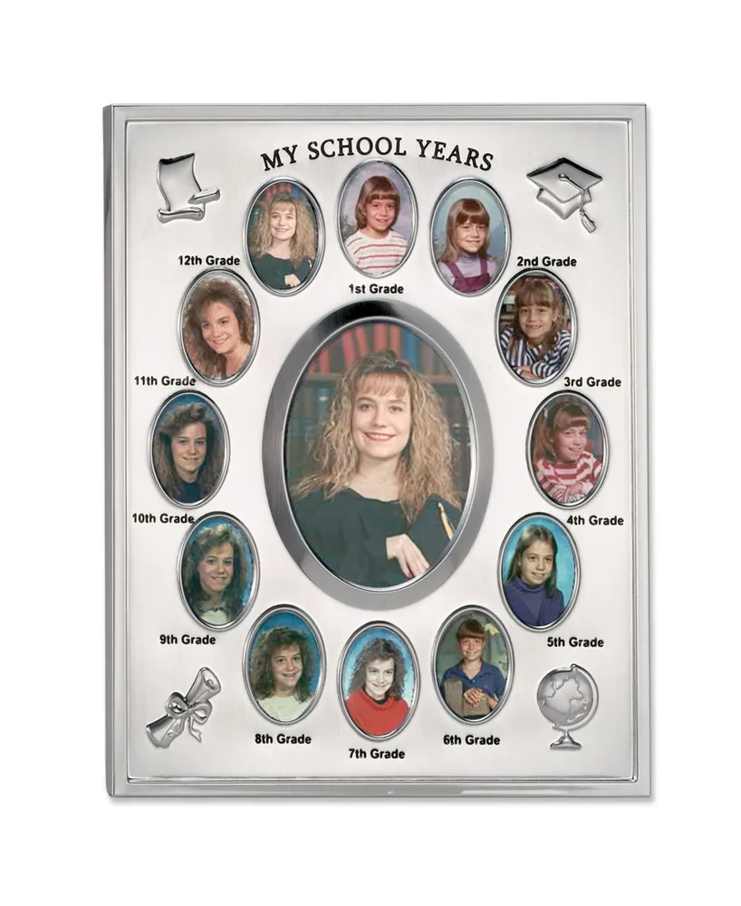 Lawrence Frames My School Years Silver Plated Multi Picture Frame - 8" x 10"