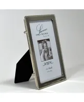 Lawrence Frames Silver Metal Picture Frame with Delicate Outer Border Of Beads