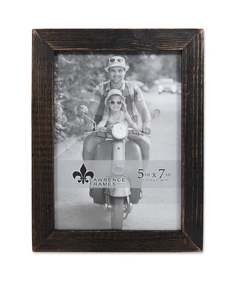 Lawrence Frames Charlotte Weathered Black Wood Picture Frame - 5" x 7"