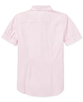 Polo Ralph Lauren Big Girls Short Sleeve Solid Oxford Top