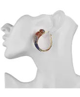 Noir Multi-Colored Cubic Zirconia Parrot Hoop Earring