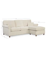 Lidia 82" Fabric 2-Pc. Reversible Chaise Sectional Sofa with Storage Ottoman, Created for Macy's