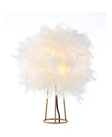 Jonathan Y Stork 16" Feather Led Table Lamp