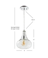 Jonathan Y Ferano 9" Adjustable Led Pendant