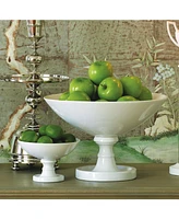 Global Views White Grand Pedestal Bowl Large