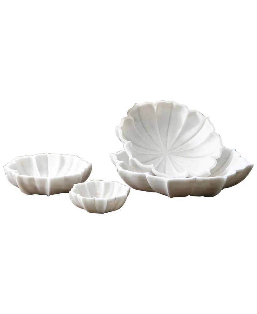 Global Views Marble Petal Bowl Xlarge