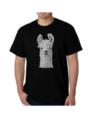 La Pop Art Mens Word T-Shirt - Llama