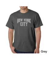 La Pop Art Mens Word T-Shirt - New York City Neighborhoods