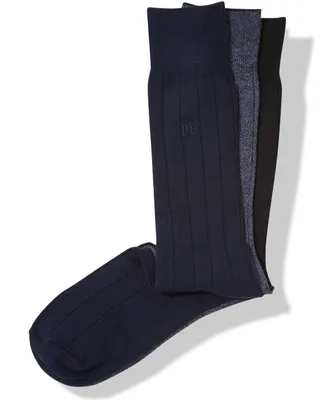 Perry Ellis Men's 3-Pk. Rayon Ribbed Dress Socks