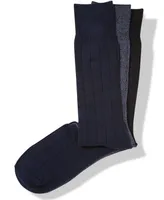 Perry Ellis Men's 3-Pk. Rayon Ribbed Dress Socks