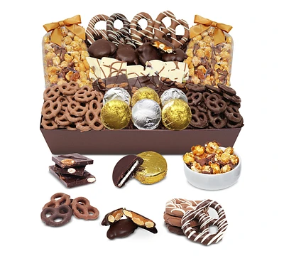 Chocolate Covered Company Sensational Belgian Chocolate-Covered Snack Basket