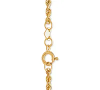 Rope Chain 16" Necklace (1-3/4mm) in 14k Yellow Gold