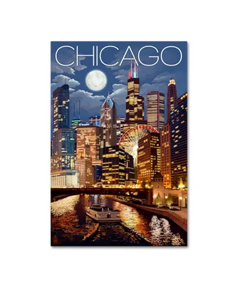 Lantern Press 'Chicago 1' Canvas Art - 12" x 19"