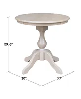 International Concepts 30" Round Top Pedestal Table- 28.9"H