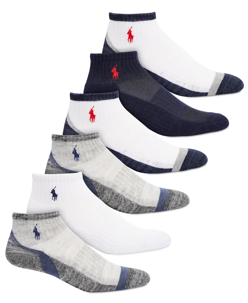 Polo Ralph Lauren Little & Big Boys 6-Pack Marled Quarter-Length Socks