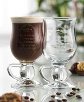 Irish Blessing Latte Glass Pair