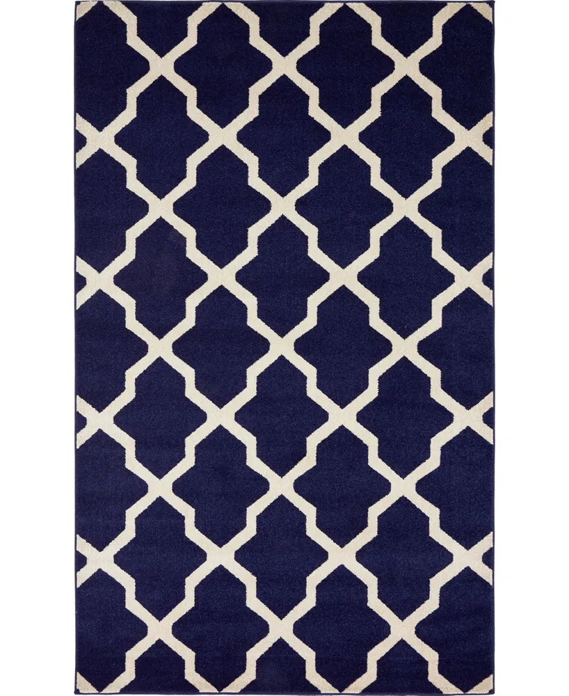 Bayshore Home Arbor Arb2 Navy Blue 5' x 8' Area Rug