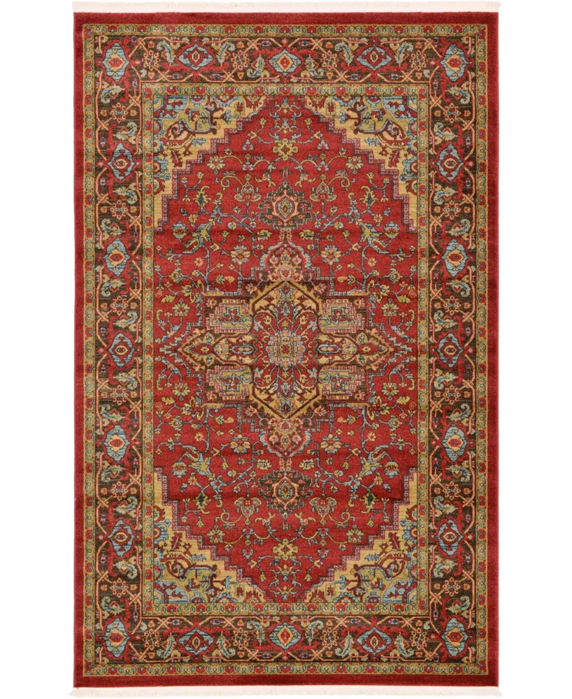 Bayshore Home Harik Har1 Red 5' x 8' Area Rug