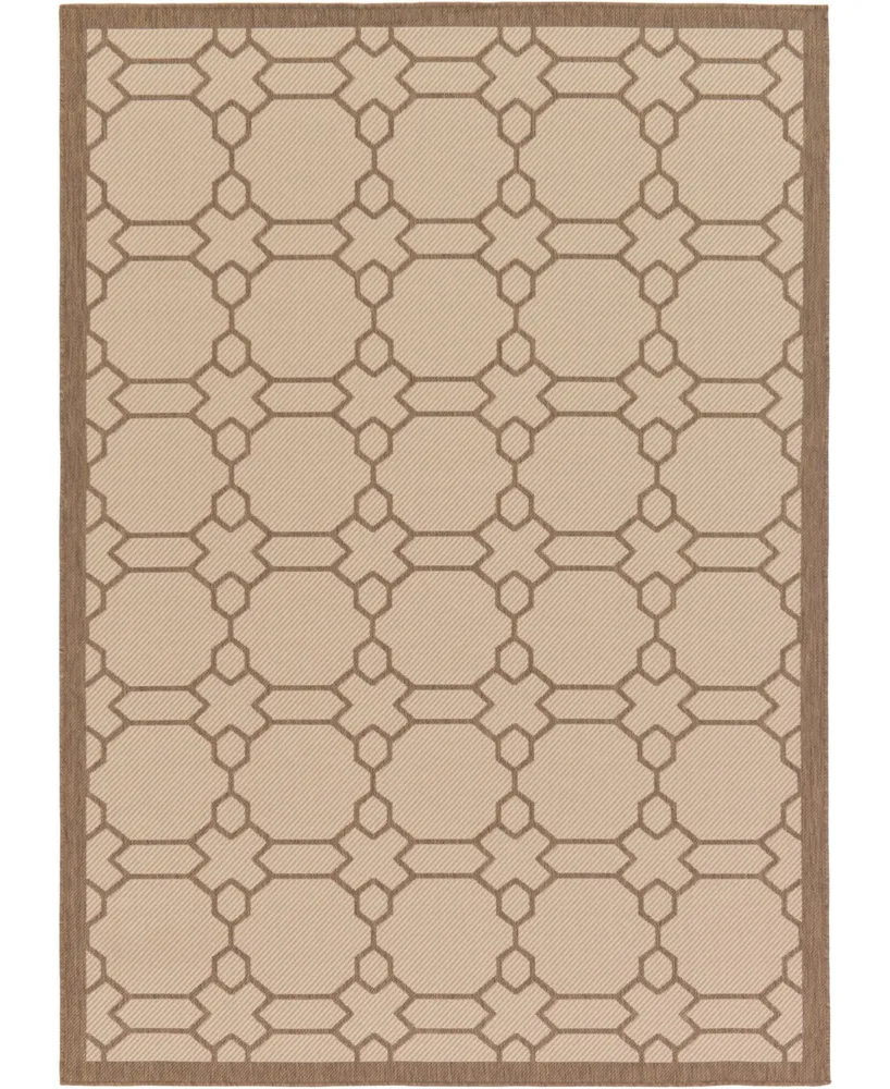 Bayshore Home Outdoor Pashio Pas1 Beige 7' x 10' Area Rug