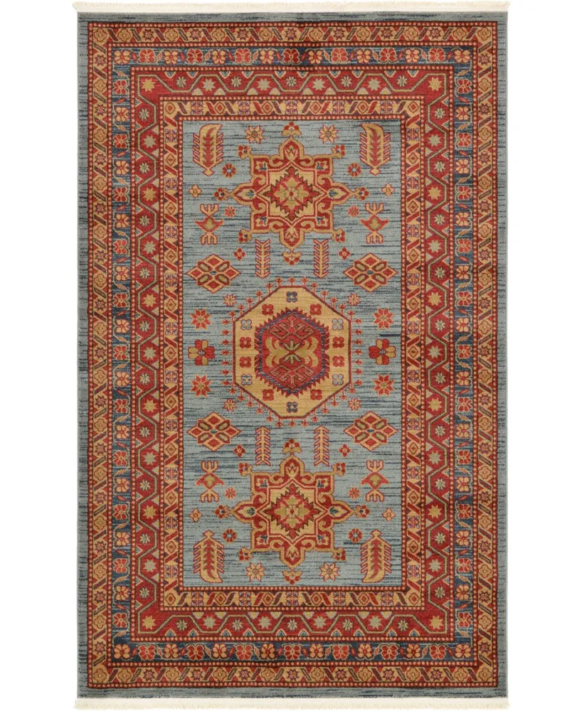 Bayshore Home Harik Har1 Light Blue 5' x 8' Area Rug