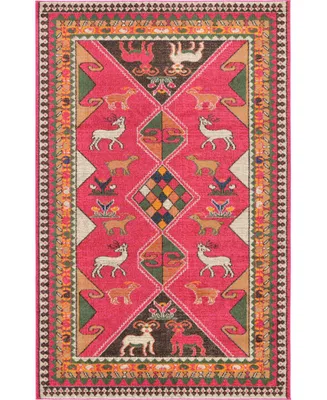 Closeout! Bayshore Home Arcata Arc7 Pink 5' x 8' Area Rug