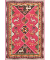 Closeout! Bayshore Home Arcata Arc7 Pink 5' x 8' Area Rug