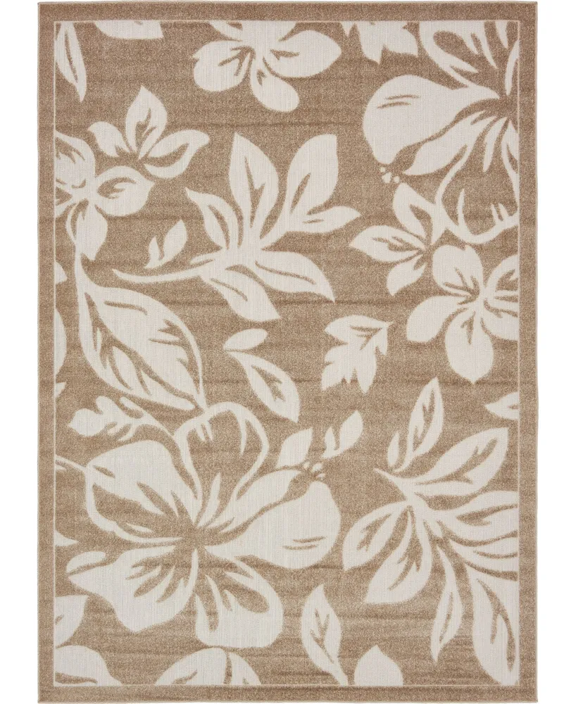 Bayshore Home Outdoor Pashio Pas3 Beige 7' x 10' Area Rug