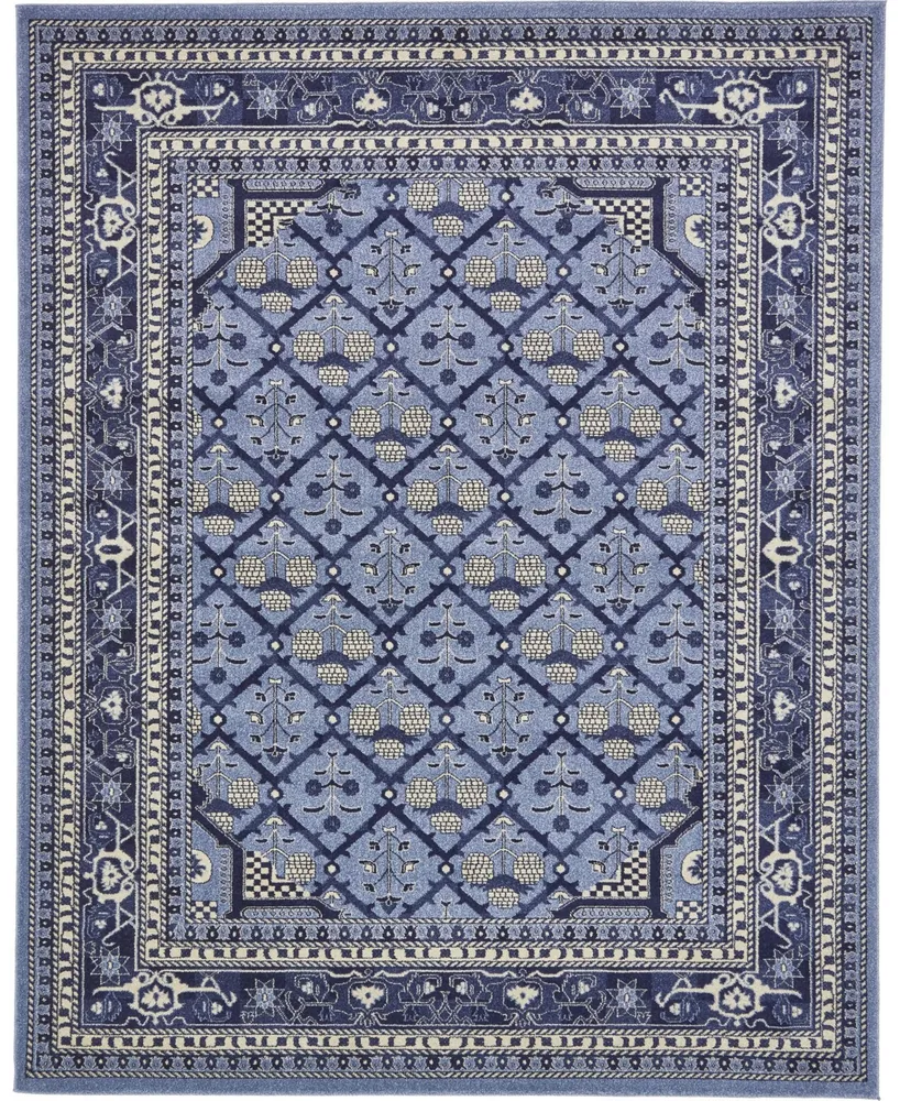 Bayshore Home Aldrose Ald2 Blue 8' x 10' Area Rug