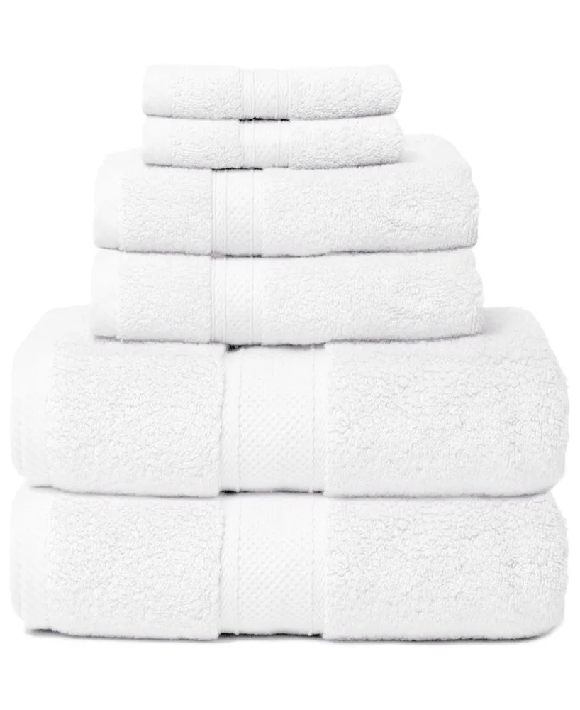 Hotel Zero Twist 6-Piece 100% Cotton Bath Towel Set