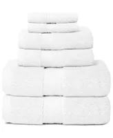 Hotel Zero Twist 6-Piece 100% Cotton Bath Towel Set