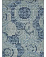 Bayshore Home Outdoor Pashio Pas1 Light Blue 8' x 11' 4" Area Rug