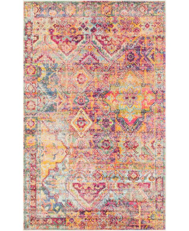 Bayshore Home Newhedge Nhg7 Multi 5' x 8' Area Rug