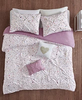 Intelligent Design Abby Pintucked Metallic -Pc. Comforter Set