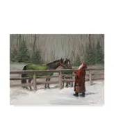 Mary Miller Veazie 'Santa With Horses' Canvas Art