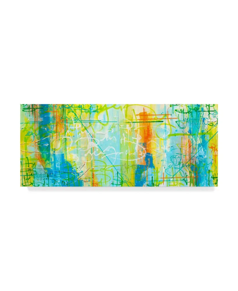 Hanna Bruer 'Border Form' Canvas Art - 20" x 47"