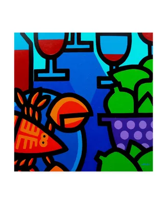 John Nolan 'Lobster Wine And Limes' Canvas Art - 35" x 35"