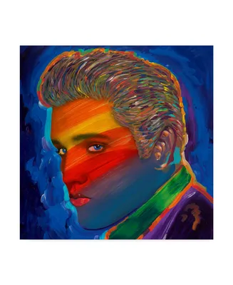 Howie Green 'Elvis Rainbow' Canvas Art - 35" x 35"