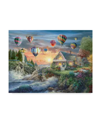 Nicky Boehme 'Balloons Over Sunset Cove' Canvas Art - 32" x 24"