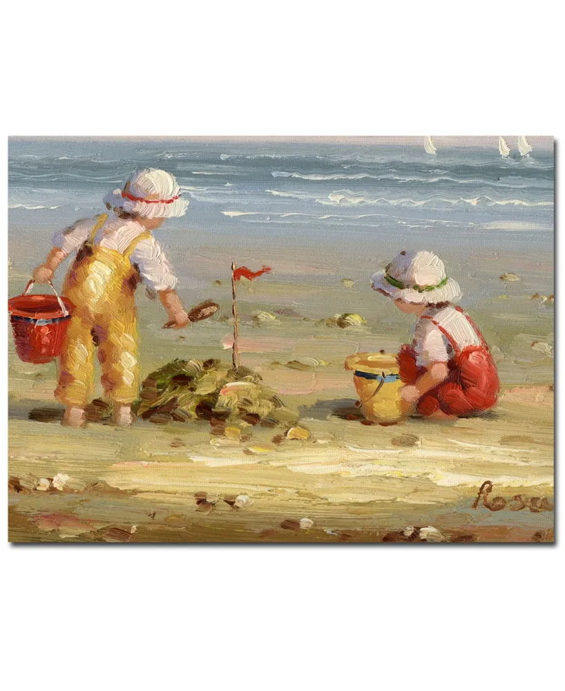 Rosa 'At the Beach' Canvas Art - 32" x 24"