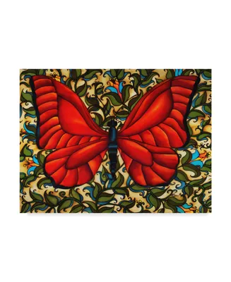 Holly Carr 'Red Butterfly' Canvas Art - 14" x 19"