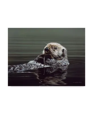 Ron Parker 'Just Resting Sea Otter' Canvas Art - 14" x 19"