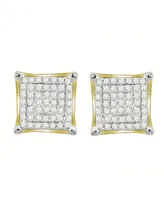 Men's Diamond (1/ ct.t.w.) Square Earring Set in 10k Yellow Gold