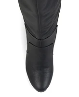 Journee Collection Women's Carver Wide Calf Block Heel Knee High Boots