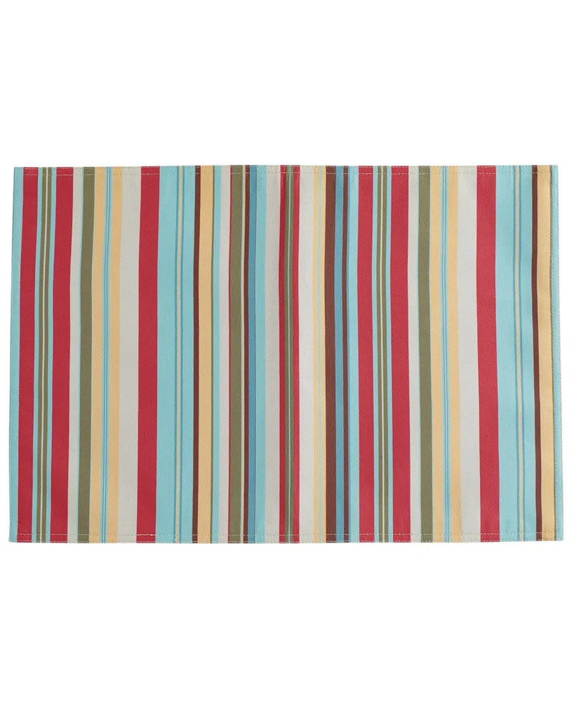 Summer Stripe Polyester Placemat, Set of 6
