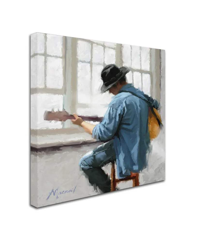 The Macneil Studio 'Guitar Player' Canvas Art - 14" x 14"
