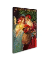 Vintage Apple Collection 'Happy Christmas' Canvas Art - 16" x 24"