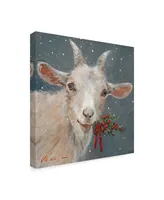 Mary Miller Veazie 'Goat With Holly' Canvas Art - 35" x 35"